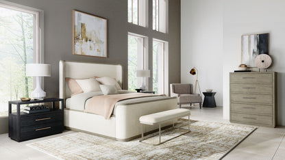 Linville Falls - River Branch Upholstered Bench - White