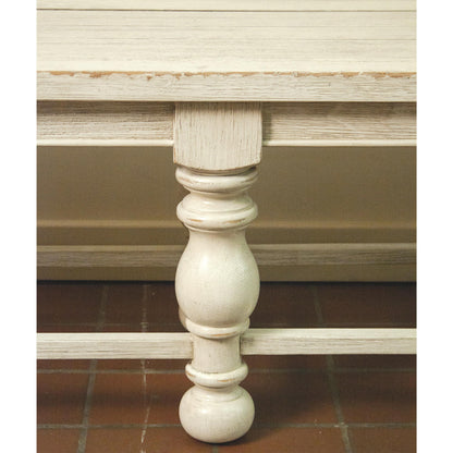 Aberdeen - Dining Bench - Weathered Worn White