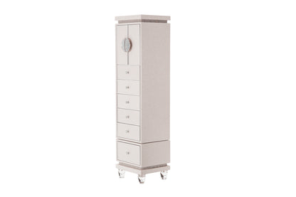 Glimmering Heights - Upholstered Swivel Lingerie Chest - Dove