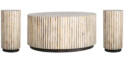 Crossings - Downtown Cocktail Table With 2 Chairside Tables - Amber