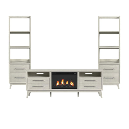 Westland - 4 Piece Entertainment Unit With 71" TV Console - Almond