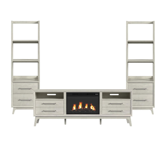 Westland - 4 Piece Entertainment Unit With 71" TV Console - Almond