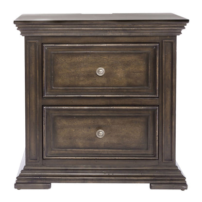 Big Valley - 2 Drawer Night Stand w/ Charging Station