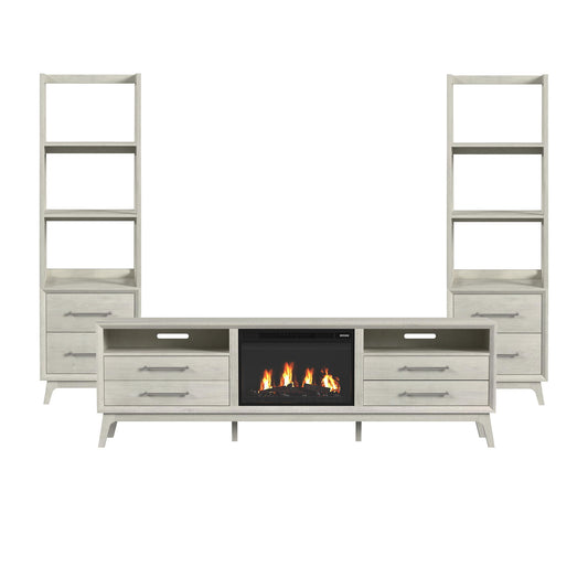 Westland - 4 Piece Entertainment Unit With 82" TV Console - Almond