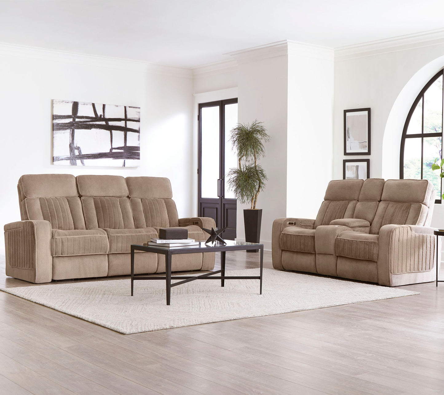 Equinox - Power Reclining Sofa With Drop Down Table
