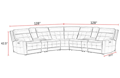 Canterbury - Zero Gravity Modular Power Reclining Sectional