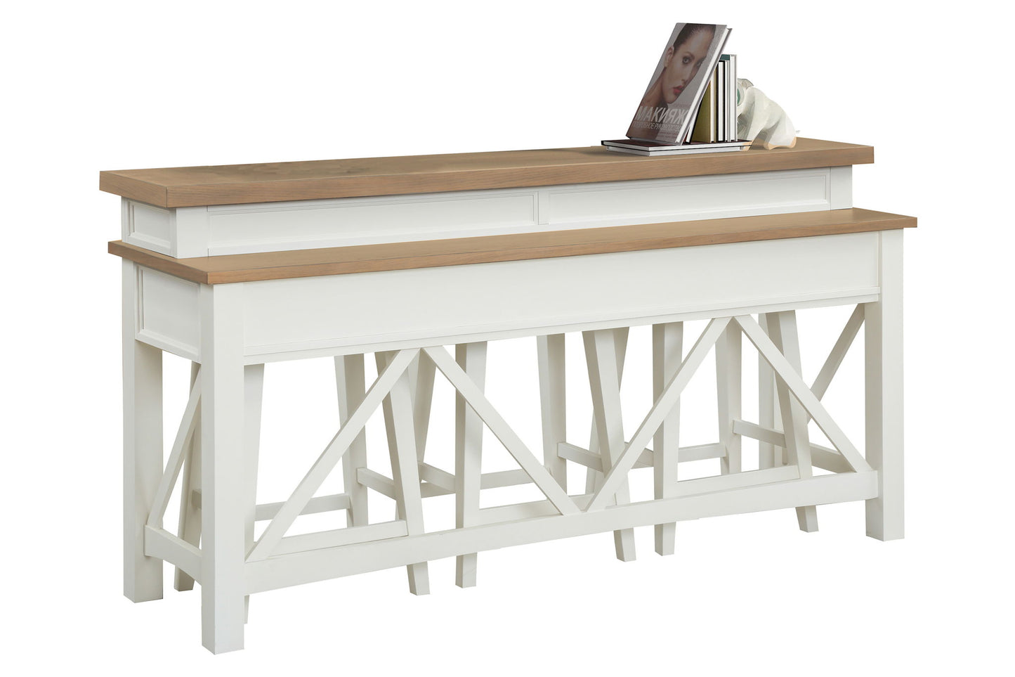 Americana Modern - Everywhere Console With 3 Stools - Cotton