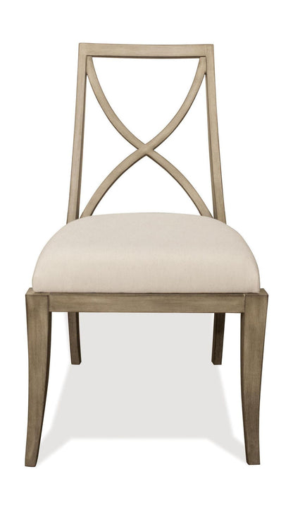 Sophie - X - Back Upholstered Side Chair (Set of 2) - Natural