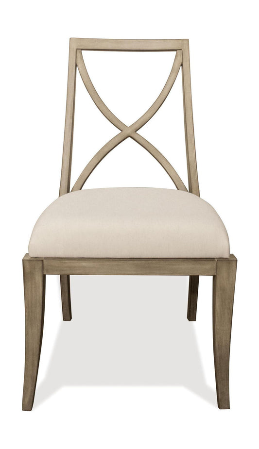 Sophie - X - Back Upholstered Side Chair (Set of 2) - Natural