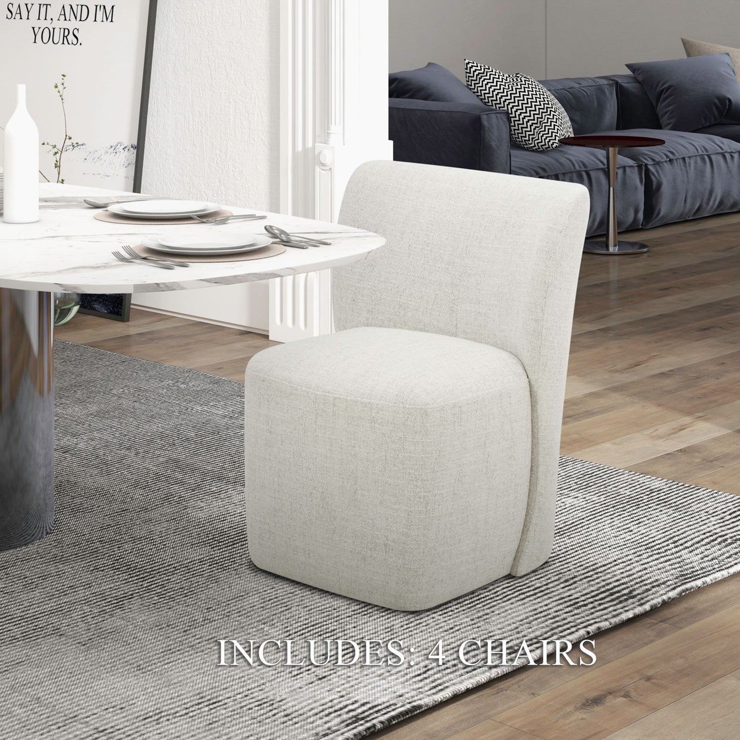 Accent Dining - Fabric Dining Chairs (Set of 4)