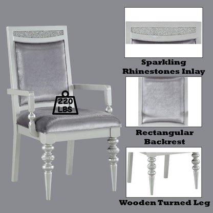 Maverick - Arm Chair (Set of 2) - Fabric & Platinum