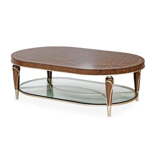 Villa Cherie - Oval Cocktail Table - Hazelnut