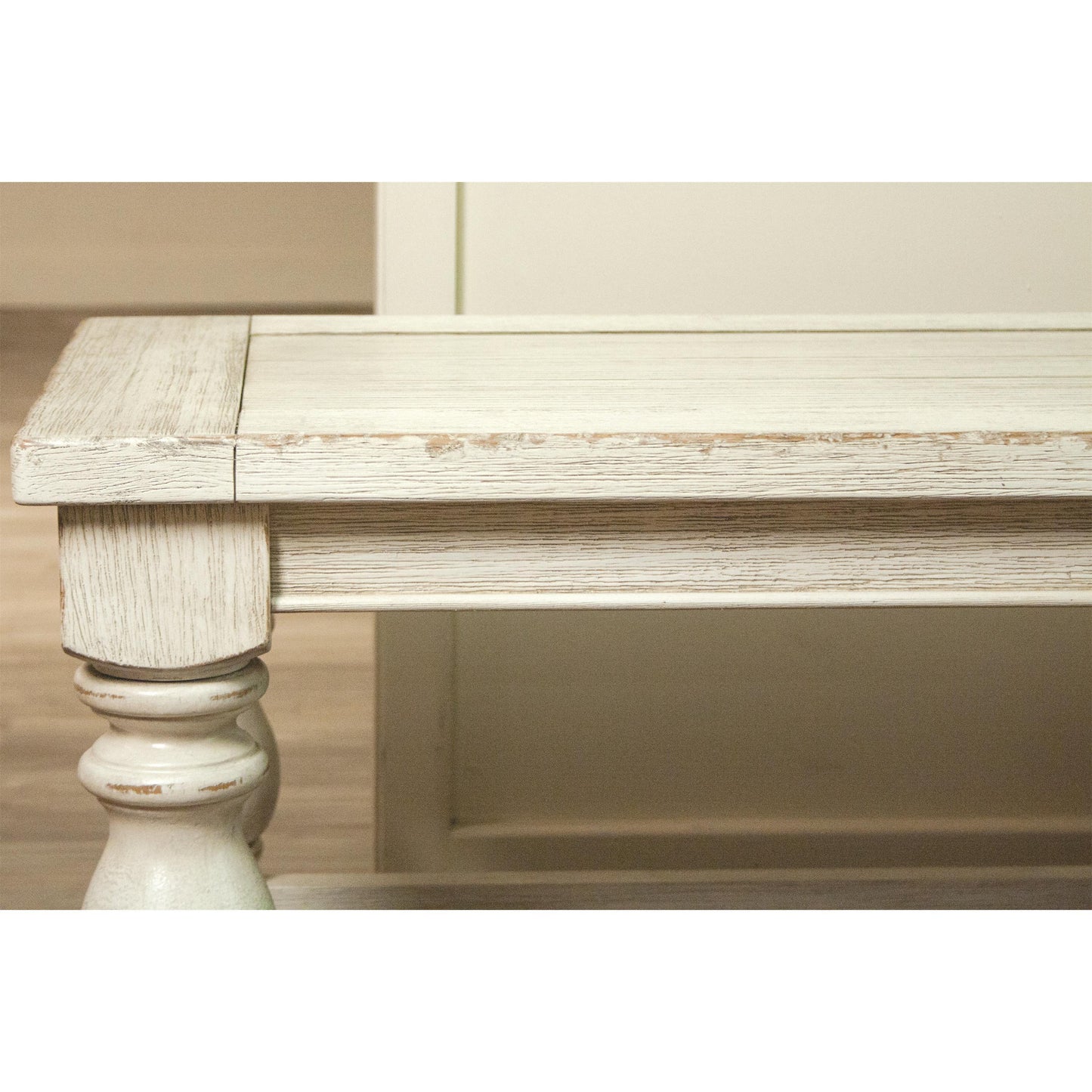 Aberdeen - Dining Bench - Weathered Worn White