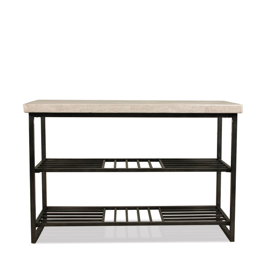 Capri - Console Table - Alabaster Travertine