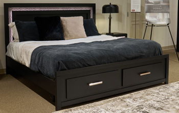 Shoralli - Queen Panel Headboard - Black