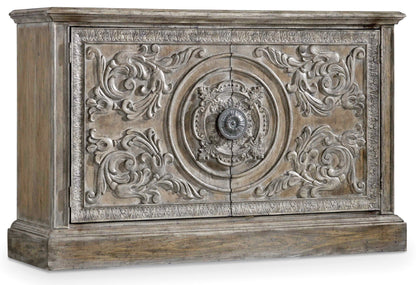 True Vintage - Melange 2-Door Accent Console - Dark Gray