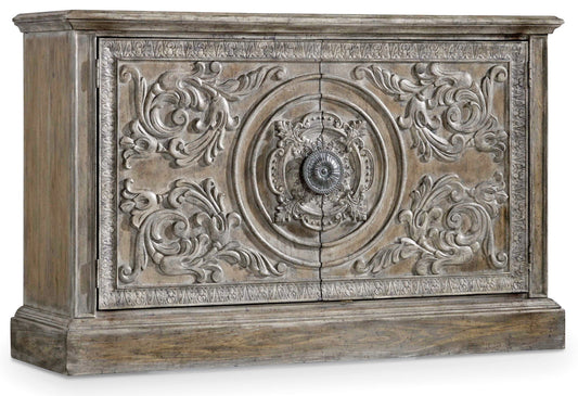 True Vintage - Melange 2-Door Accent Console - Dark Gray