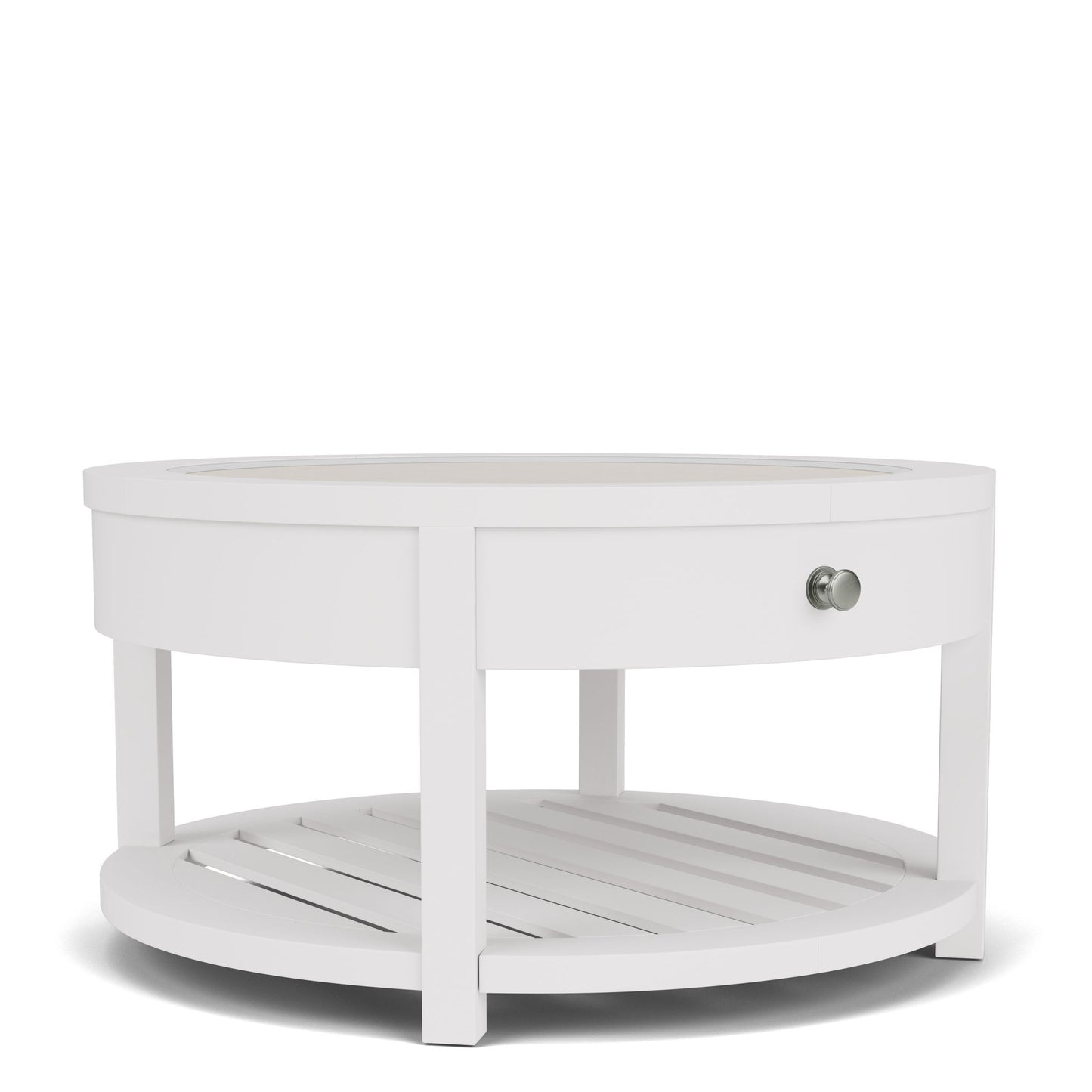 Rosalie - Round Cocktail Table - White