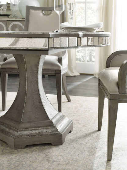 Sanctuary - Rectangle Dining Table With 2-20" Leaves - Pearl Silver