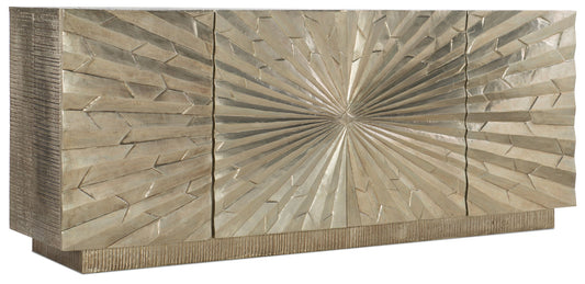 Melange - 78" Big Bang Entertainment Console - Pearl Silver