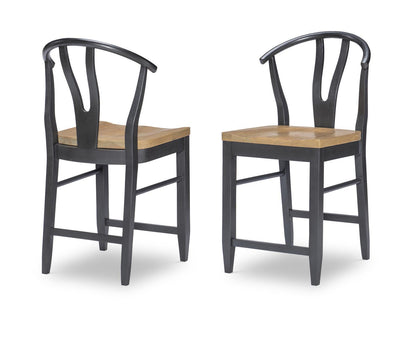 Franklin - Wishbone Back Counter Height Chair - Harvest Oak
