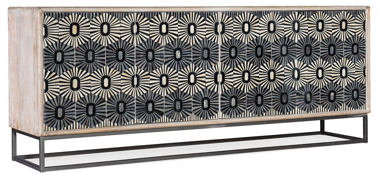 Melange - Whitmore Four Door Credenza - Beige