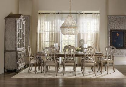 Chatelet - Rectangle Leg Dining Table With 2 18" Leaves - Light Brown