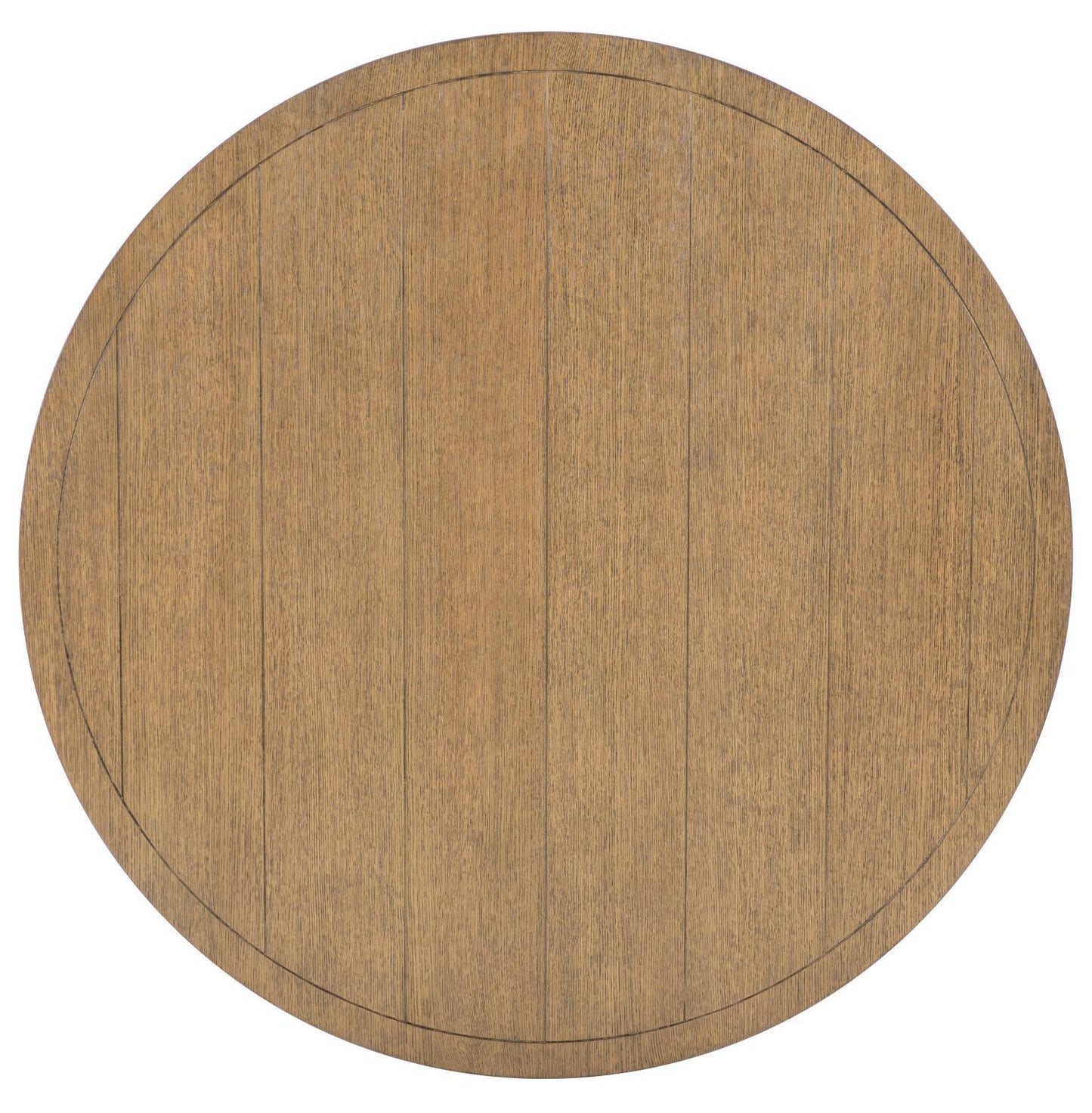 Hidden Canyon - Complete Round Dining Table - Dark Oak / Natural White