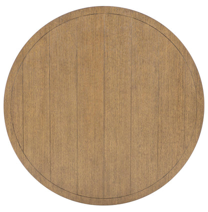 Hidden Canyon - Complete Round Dining Table - Dark Oak / Natural White