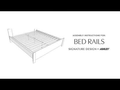 Derekson - Twin/Full Platform Rails - Multi Gray