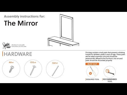 Cambeck - Bedroom Mirror - Whitewash