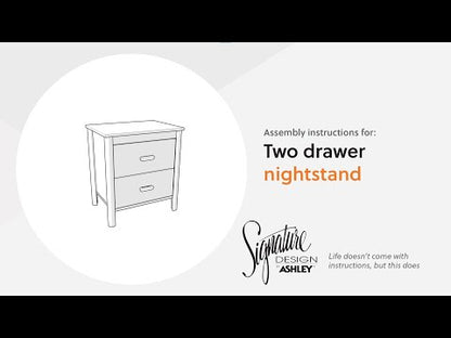 Cabinella - Two Drawer Night Stand - Tan