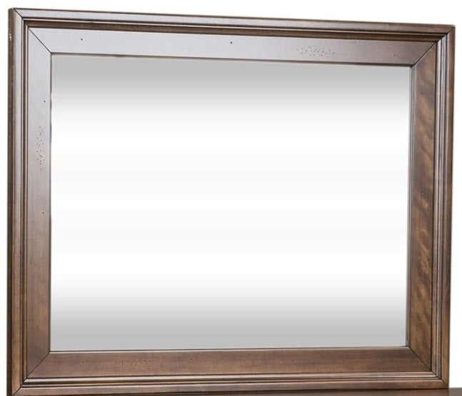 Liberty Furniture Saddlebrook Mirror in Tobacco Brown